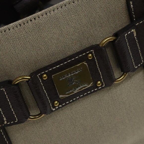 BURBERRY Blue Label Tote Bag Canvas Beige Auth - Picture 13 of 16